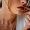 Collier geelgoud briljant 0,12 crt. - Afbeelding 5