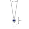 Collier witgoud briljant+saffier - Afbeelding 4