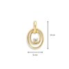 Hanger geelgoud zirkonia - Afbeelding 2
