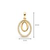 Hanger geelgoud zirkonia - Afbeelding 2