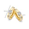 Oorringen bicolor zirkonia - Afbeelding 2