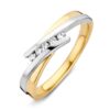Ring bicolor briljant 0.10 crt.