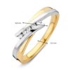 Ring bicolor briljant 0.10 crt. - Afbeelding 3