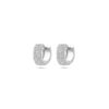 Klapoorringen diamant 0.40ct (2x 0.20ct) h si 10 mm 14K witgoud