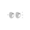 Klapoorringen diamant 0.40ct (2x 0.20ct) h si 10 mm 14K witgoud - Afbeelding 4