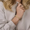 armband 12 mm 17 + 3 cm 3 micron zilver verguld (geel) - Afbeelding 2
