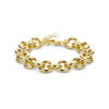 armband 12 mm 17 + 3 cm 3 micron zilver verguld (geel)