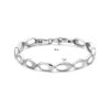 armband 7,0 mm 19 cm poli / mat zilver gerhodineerd - Afbeelding 3