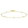armband anker bolletjes 1,0 mm 17 - 19 cm 14K geelgoud