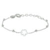 armband bloem 13 + 3 cm zilver gerhodineerd