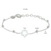 armband bloem 13 + 3 cm zilver gerhodineerd - Afbeelding 4