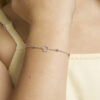 armband bloem 13 + 3 cm zilver gerhodineerd - Afbeelding 5
