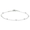 armband bolletjes 2,5 mm 17 + 2 cm zilver gerhodineerd