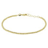 armband bolletjes gediamanteerd 2,0 mm 17 + 2 cm 14K geelgoud