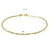 armband bolletjes gediamanteerd 2,0 mm 17 + 2 cm 14K geelgoud - Afbeelding 4
