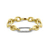 armband diamant 0.76ct g vsi 12 mm 21 cm 18K bicolor goud geel/wit