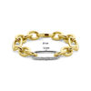 armband diamant 0.76ct g vsi 12 mm 21 cm 18K bicolor goud geel/wit - Afbeelding 3