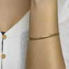 armband gourmette 4,7 mm 19 cm Silgold (geel met zilverkern) - Afbeelding 2