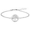 armband levensboom 1,5 mm 17 + 3 cm zilver gerhodineerd