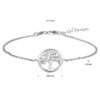 armband levensboom 1,5 mm 17 + 3 cm zilver gerhodineerd - Afbeelding 3
