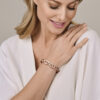 armband marine diamant 0.34ct g vsi 16 mm 20,5 cm 18K bicolor goud rosé/wit - Afbeelding 2