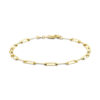 armband paperclip plat 19 cm 14K geelgoud