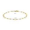 armband paperclip plat 19 cm 14K geelgoud - Afbeelding 3