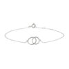 armband rondjes 0,8 mm 16,5 - 18,5 cm 14K witgoud
