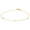 armband rondjes 1,2 mm 17 + 2 cm 14K geelgoud