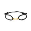 armband satijn 14K goud met rubber/nylon/leer
