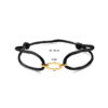 armband satijn 14K goud met rubber/nylon/leer - Afbeelding 3
