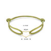 armband satijn hart 13 - 26 cm zilver verguld (met rubber/nylon/etc) - Afbeelding 3