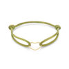 armband satijn hart 13 - 26 cm zilver verguld (met rubber/nylon/etc)