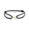 armband satijn hart en rondje 14K goud met rubber/nylon/leer - Afbeelding 3