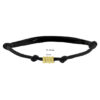 armband satijn (heren lengte) 14K goud met rubber/nylon/leer - Afbeelding 2