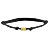 armband satijn (heren lengte) 14K goud met rubber/nylon/leer