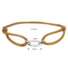 armband satijn zilver gerhodineerd met rubber/nylon/leer - Afbeelding 3