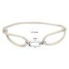 armband satijn zilver gerhodineerd met rubber/nylon/leer - Afbeelding 3