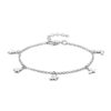 armband vlinder 17 + 3 cm zilver gerhodineerd