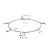 armband vlinder 17 + 3 cm zilver gerhodineerd - Afbeelding 3