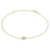 armband zirkonia 15,5 - 17 - 18,5 cm 14K geelgoud