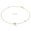 armband zirkonia 15,5 - 17 - 18,5 cm 14K geelgoud - Afbeelding 4