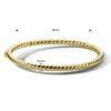 bangle scharnier 4,2 mm 60 mm 14K geelgoud - Afbeelding 2