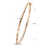 bangle scharnier ronde buis 3 x 60 mm 14K roségoud - Afbeelding 4