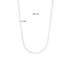 collier 3,0 mm 40 + 4 cm zilver gerhodineerd - Afbeelding 4