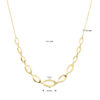 collier 42 + 2 cm poli/mat 14K geelgoud - Afbeelding 4