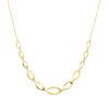 collier 42 + 2 cm poli/mat 14K geelgoud