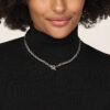 collier 6 mm 42 cm kapittelslot zilver gerhodineerd - Afbeelding 2