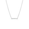 collier balkje 41 + 4 cm zilver gerhodineerd