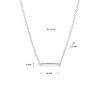 collier balkje 41 + 4 cm zilver gerhodineerd - Afbeelding 4